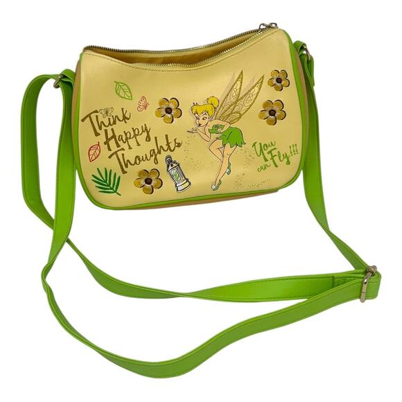 Walt Disney Tinkerbell "Think Happy Thoughts" Pixie Dust Crossbody Purse - Picture 4 of 9